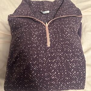 Purple Columbia pullover, women’s pullover sweatshirt, women’s quarter zip